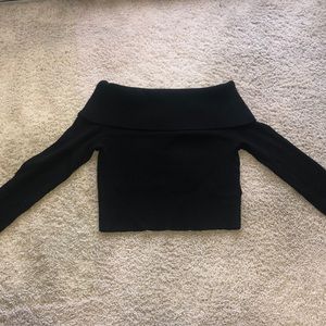 Long sleeve off-the-shoulder top